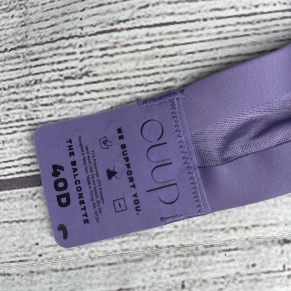 CUUP 40D Balconette Mesh Purple Bra - Picture 4 of 4